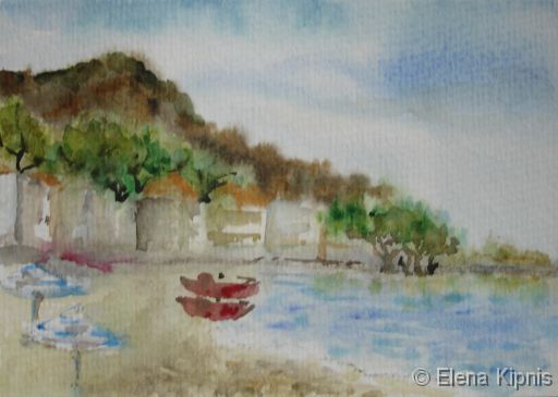 25 - Kreta Aquarell, 14 x 10 cm